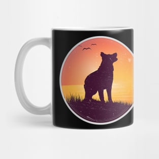 German Shepherd Dog Retro Sunset Mug